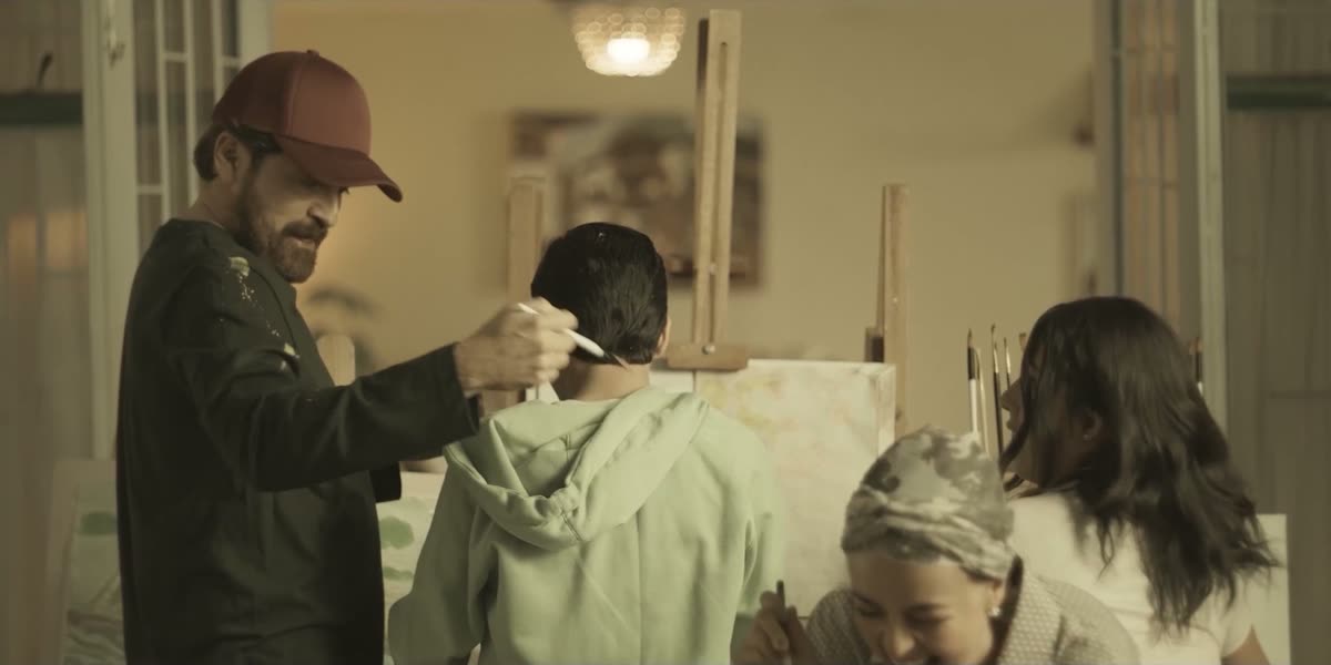 Milo pintando